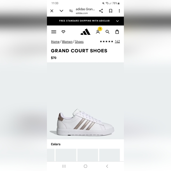 Adidas Grand Court Shoes Pink Stripes 7.5 - Picture 12 of 12